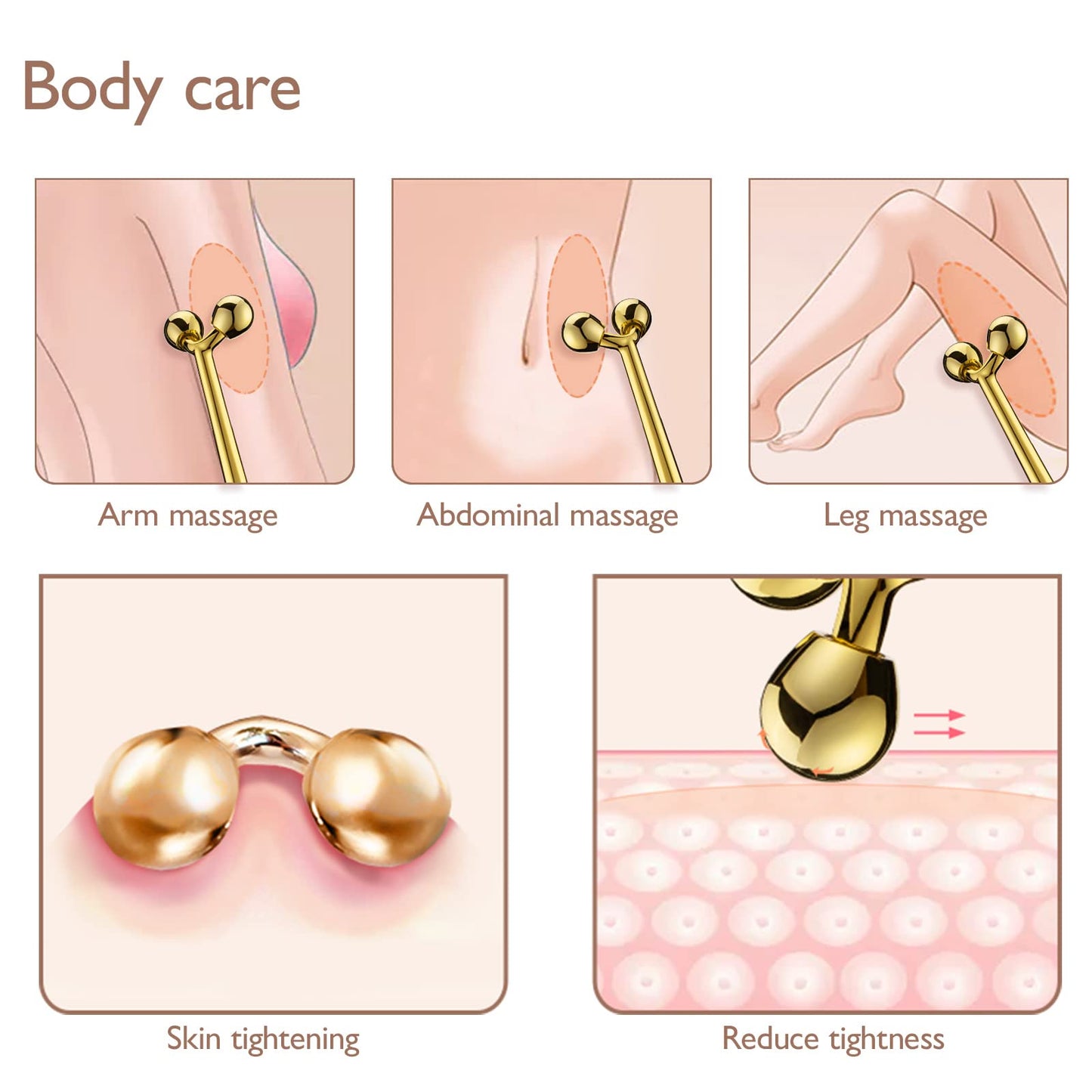 Tekson Faical Roller Massager, 3D Metal Face Massage Tool for Reduce Puffiness, Remove Eye Wrinkles, Face Lift, Increase Firmness, Anti-Aging, Skin Tightening (Zinc Alloy)