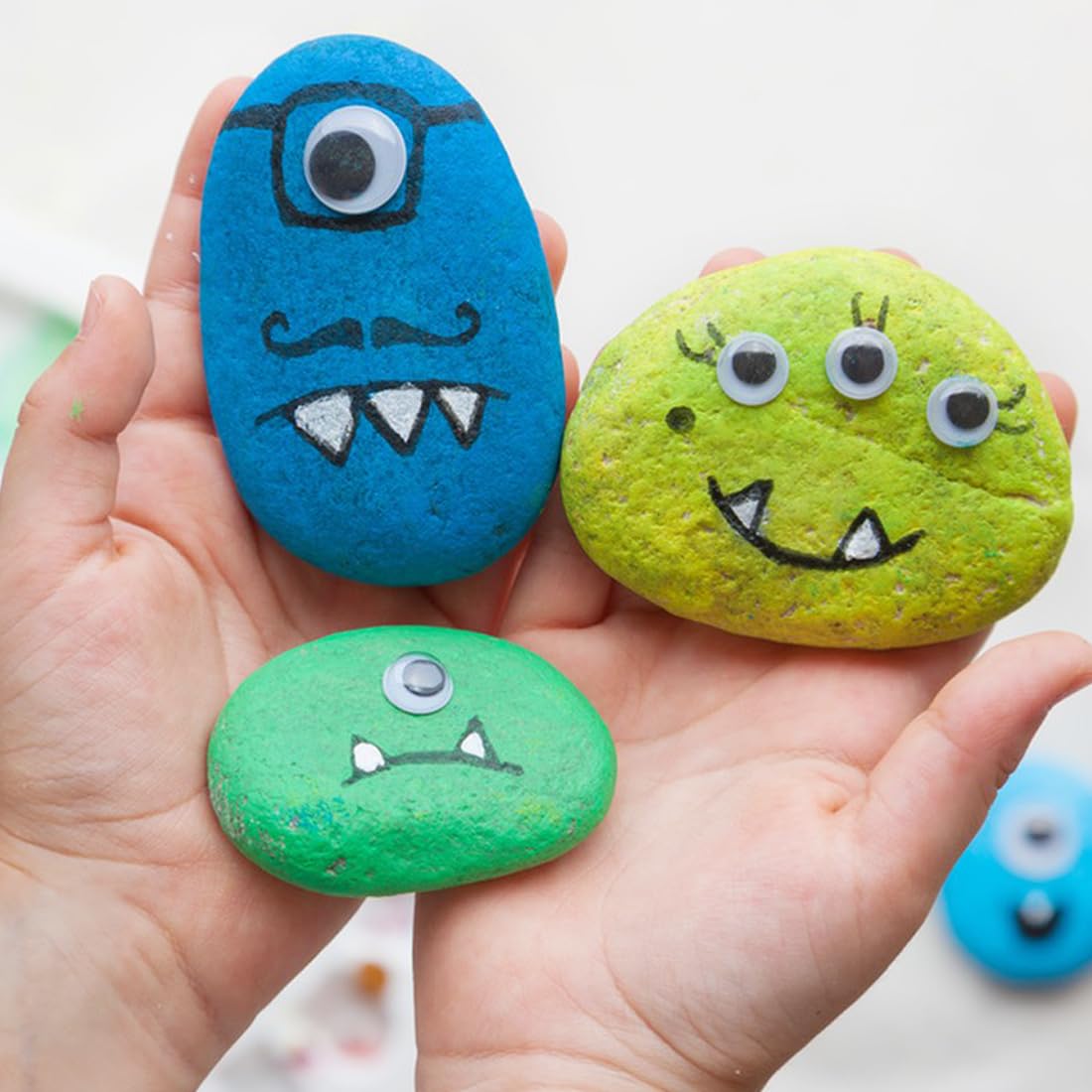 YISZM Large Rocks for Painting, 20PCS River Rocks for Painting, 3-4 Inches Flat Smooth Painting Stones for DIY Arts & Crafting