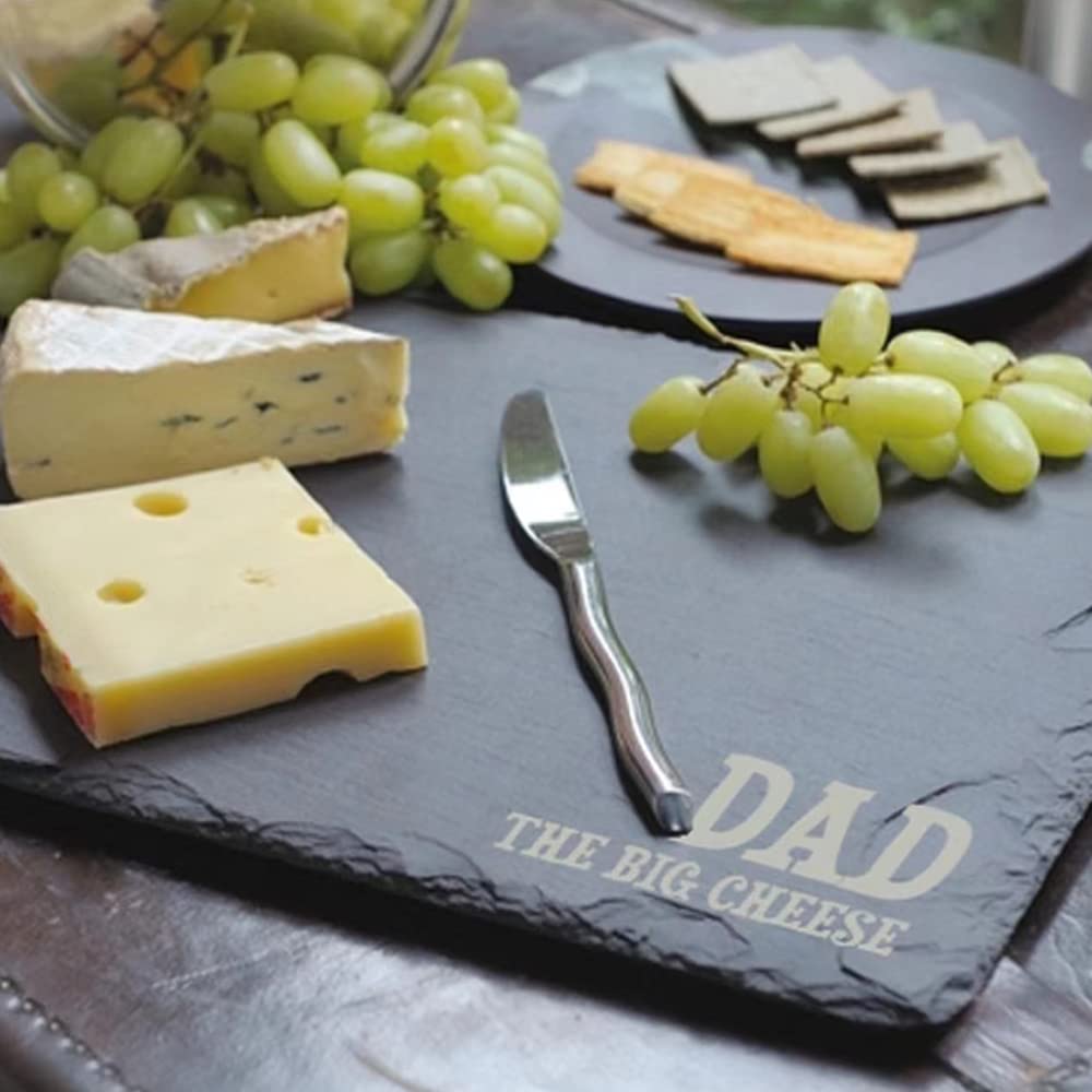 Lingluox 11"x6" 8 Pack of Black Slate Cheese Board,Cooked food Tray,Natural Slate Laser Engraving Board - Kitchen Appetizer Display Blackboard(Meat/Fruit/Cake/Dried Fruit)