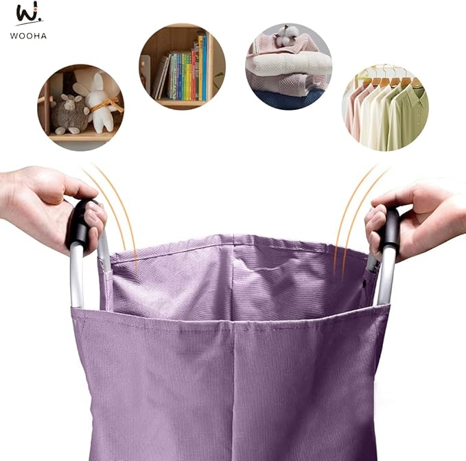 WOOHA Laundry Basket, Laundry Hamper, Collapsible Folding Clothes Hamper