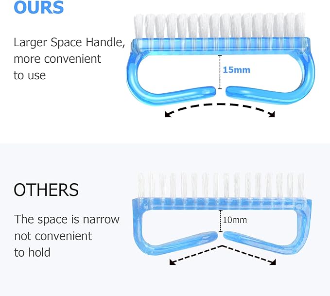 Handle Grip Cleaning Nail Brush, Larbois Nail Brushes Hand Fingernail Brush