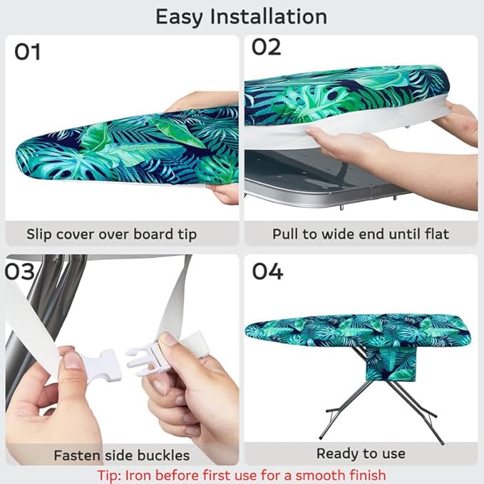 FIOBEE Ironing Board Cover and Pad Extra Thick Iron Board Pad