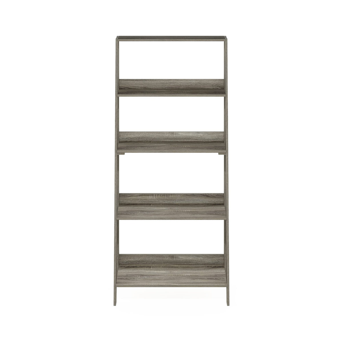 Furinno Ladder Bookcase Display Shelf, 5-Tier, French Oak