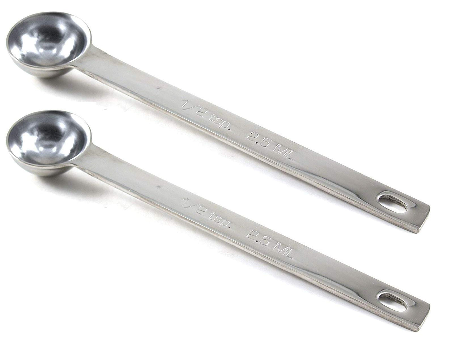 RSVP International- Endurance Stainless Steel 1/2 Teaspoon Measuring Spoon,Silver - 2 pack