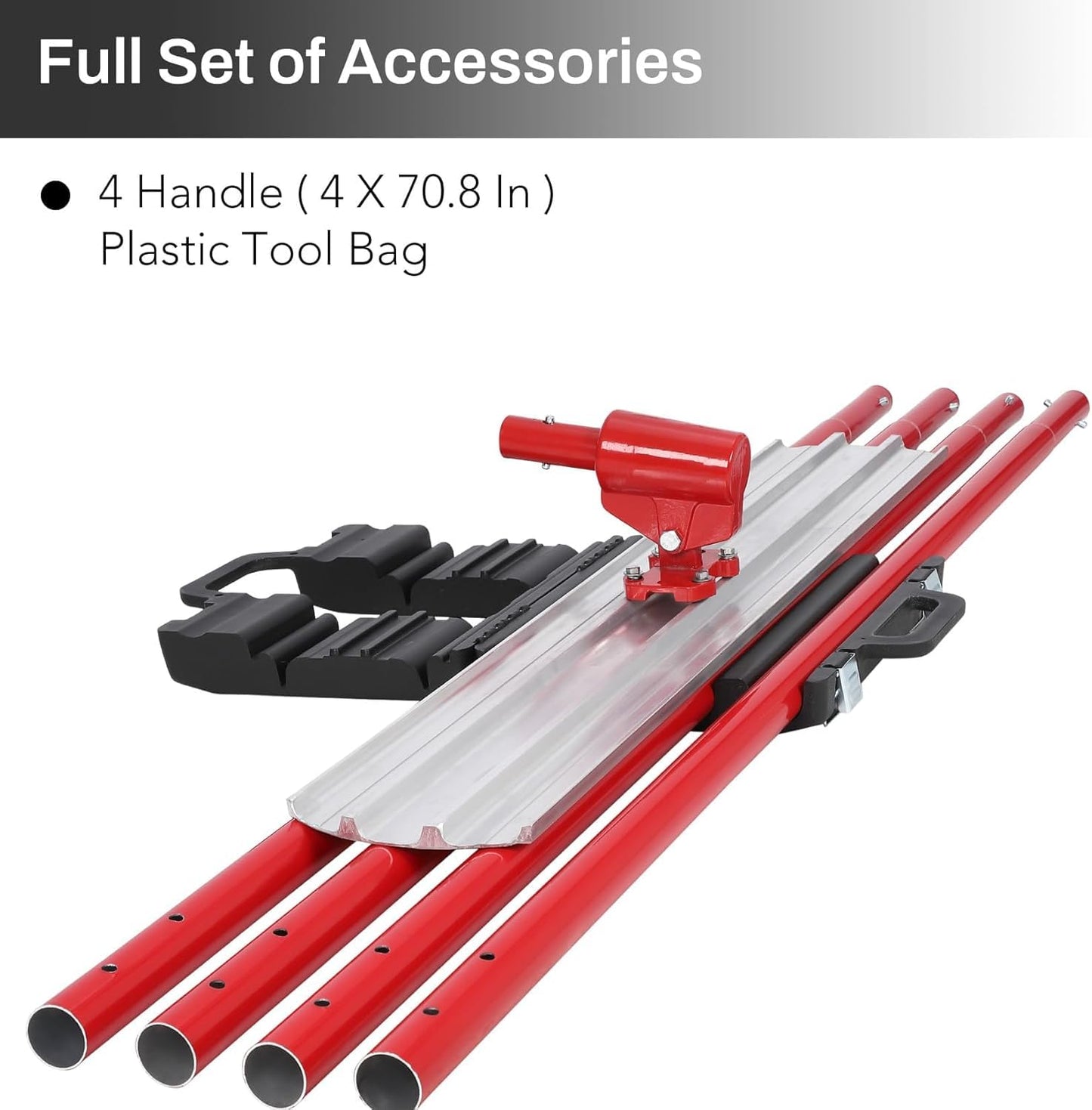 GarveeLife Bull Float Tools Kit, Aluminum Magnesium Alloy Float 48'' x 8", for Concrete Finishing, with Carrying Plastic Tool Box
