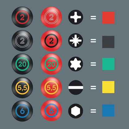 Wera 334/6 Kraftform Plus Lasertip Screwdriver Set, PH/SL, 6PC, 05105650001
