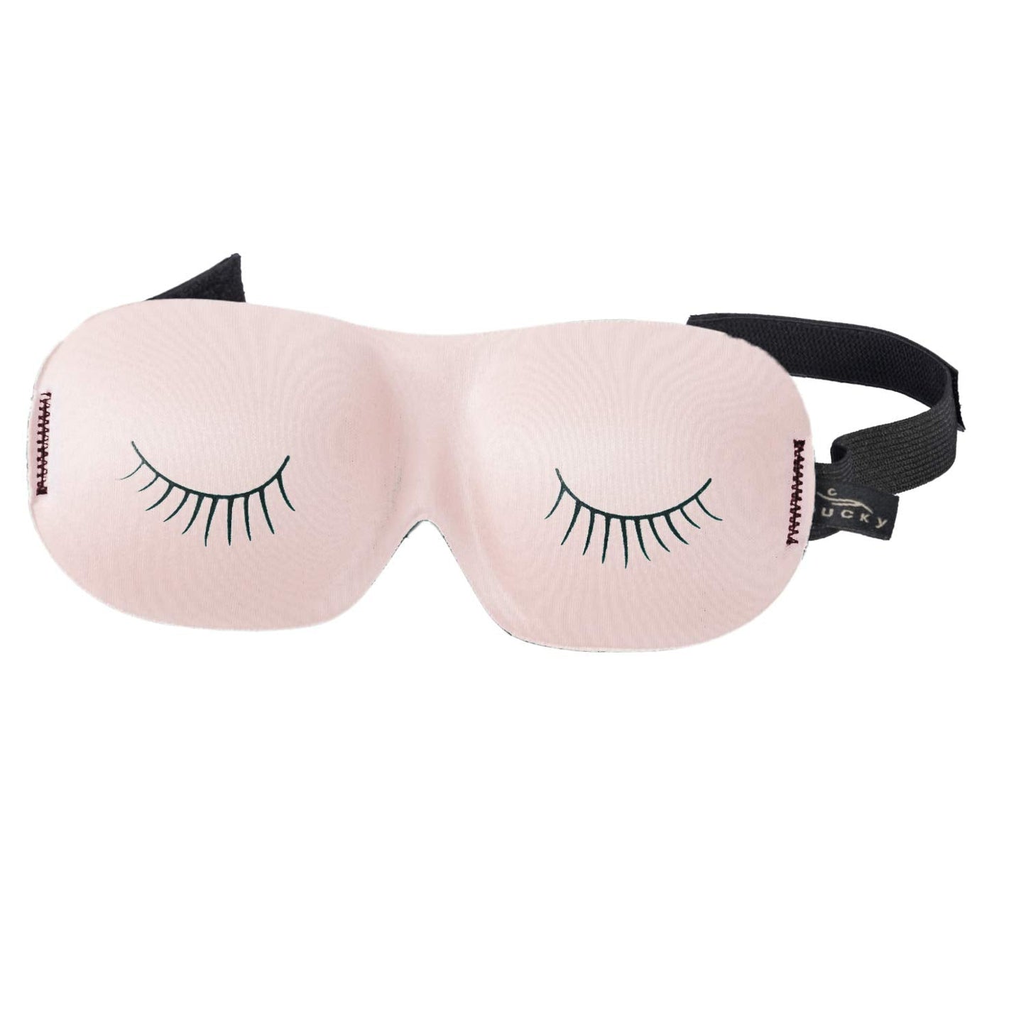 Bucky Ultralight & Comfortable Contoured Sleep Eye Mask, Gold Eyelash, One Size,5824