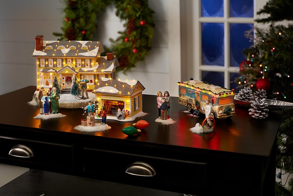 Department 56 Snow Village National Lampoons Christmas Vacation the Griswold Holiday House Lit Building, 7.48 Inch, Multicolor
