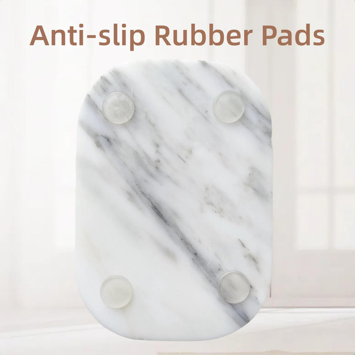 Jusmioke Natural Marble Soap Dish for Bathroom Shower Sink，Stone Soap Holder with Drying