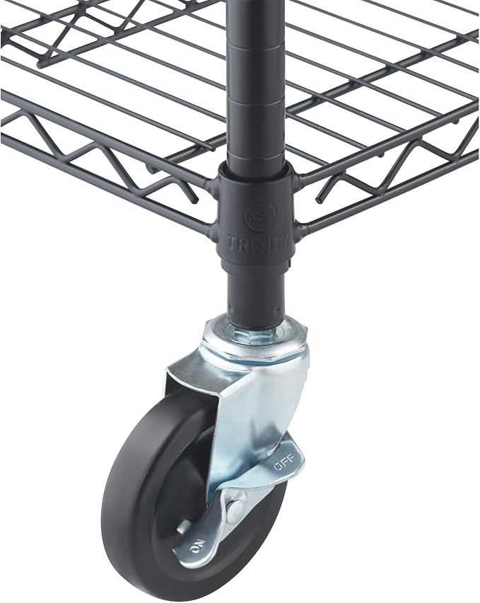 TRINITY 5-Tier Outdoor Wire Shelving Rack, 48in. x 18in. x 72in., Model# NTBTGBK-0975
