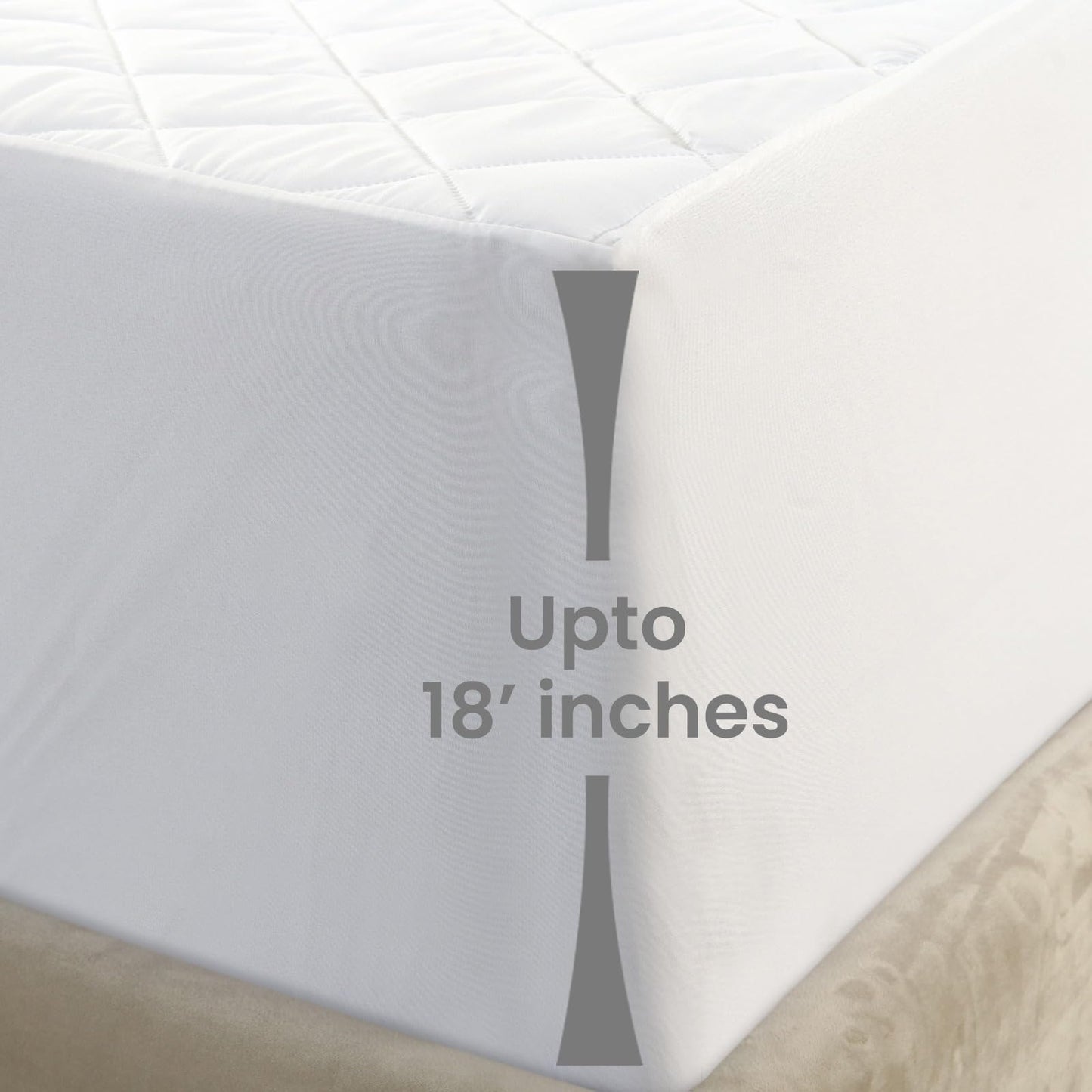 Twin Mattress Protector – Waterproof Mattress Cover – Deep Pocket Fitted up to 18 Inch – Quilted Mattress Pad – Soft, Breathable, Noiseless Bed Cover Protection