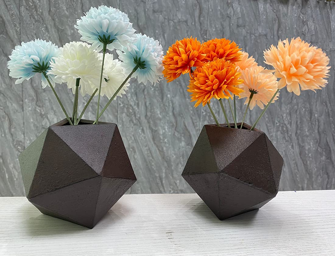 Geometric Bookends Rustic Red Bookstopper Heavy Duty Book Ends Decor