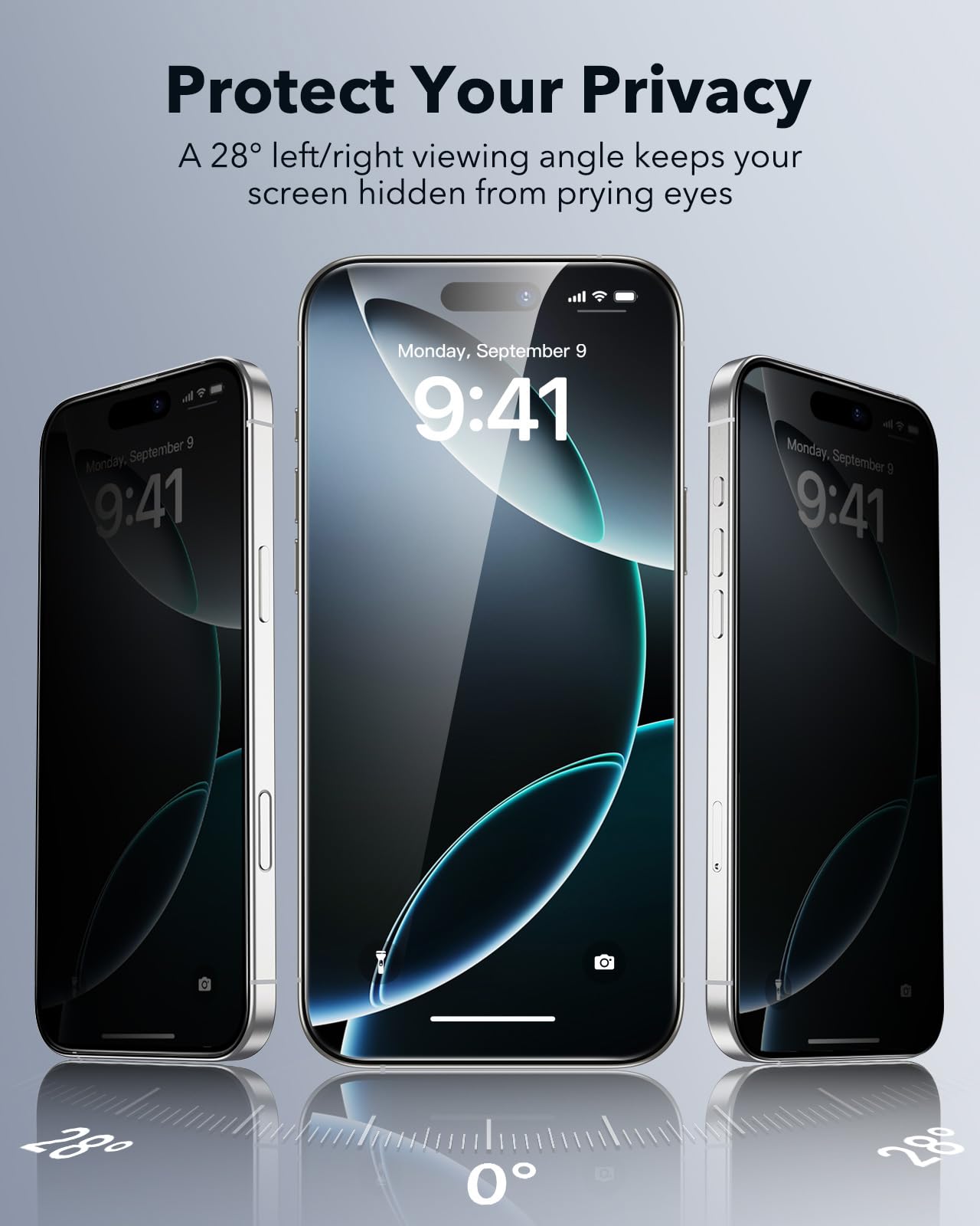 ESR 3 Pack for iPhone 15 Pro Max Screen Protector, [9H Hardness] [Military Grade Shatterproof] Full Coverage Tempered Glass Film with Easy Installation Tool, HD Clear, Scratch Resistant