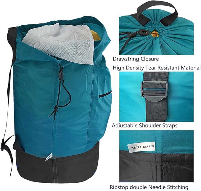 Washable Laundry Bag Backpack