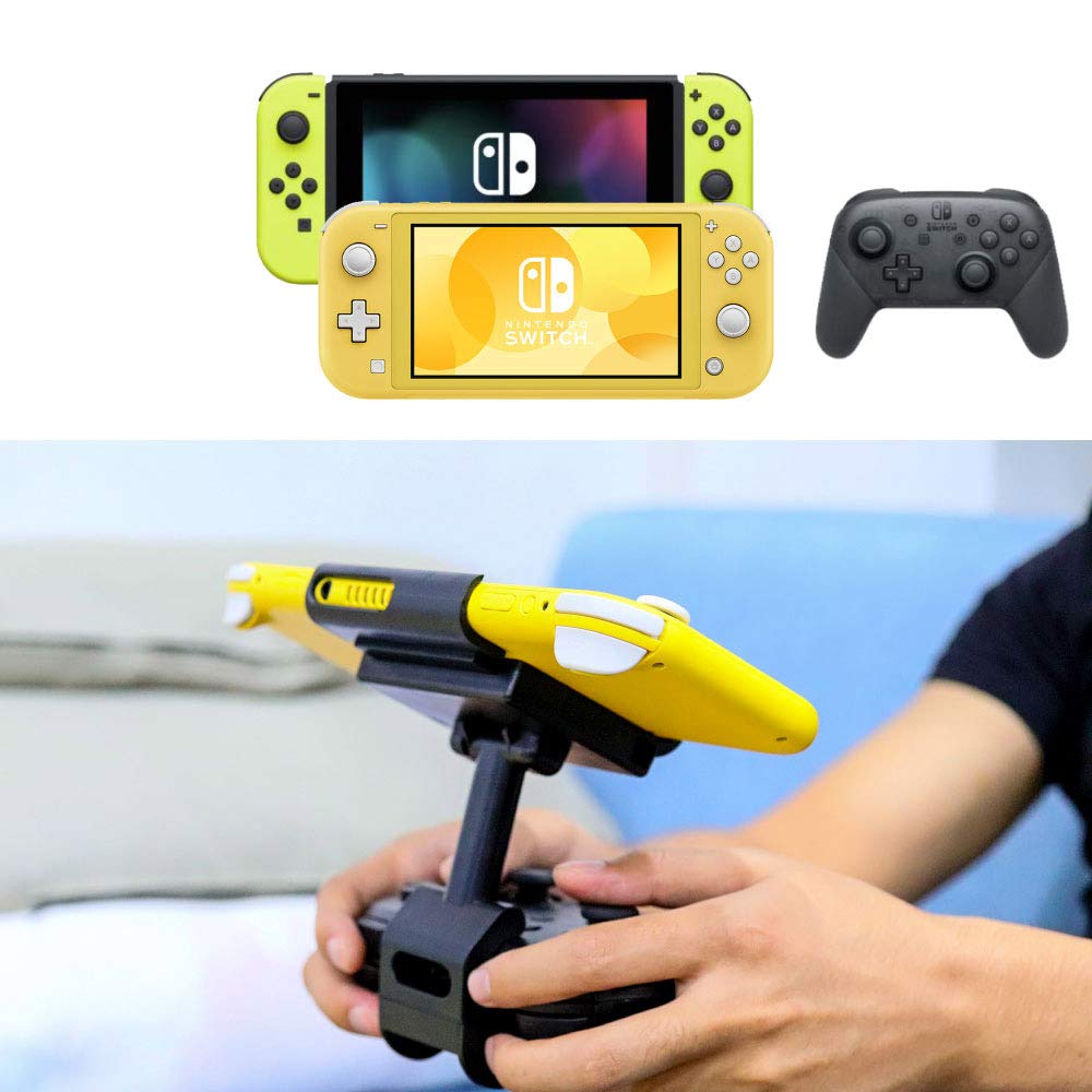 J&TOP Adjustable Mount Clip for Switch Official Pro Controller, The Original Pro Controller Clip Mount Compatible with Nintendo Switch/OLED/Lite,Black
