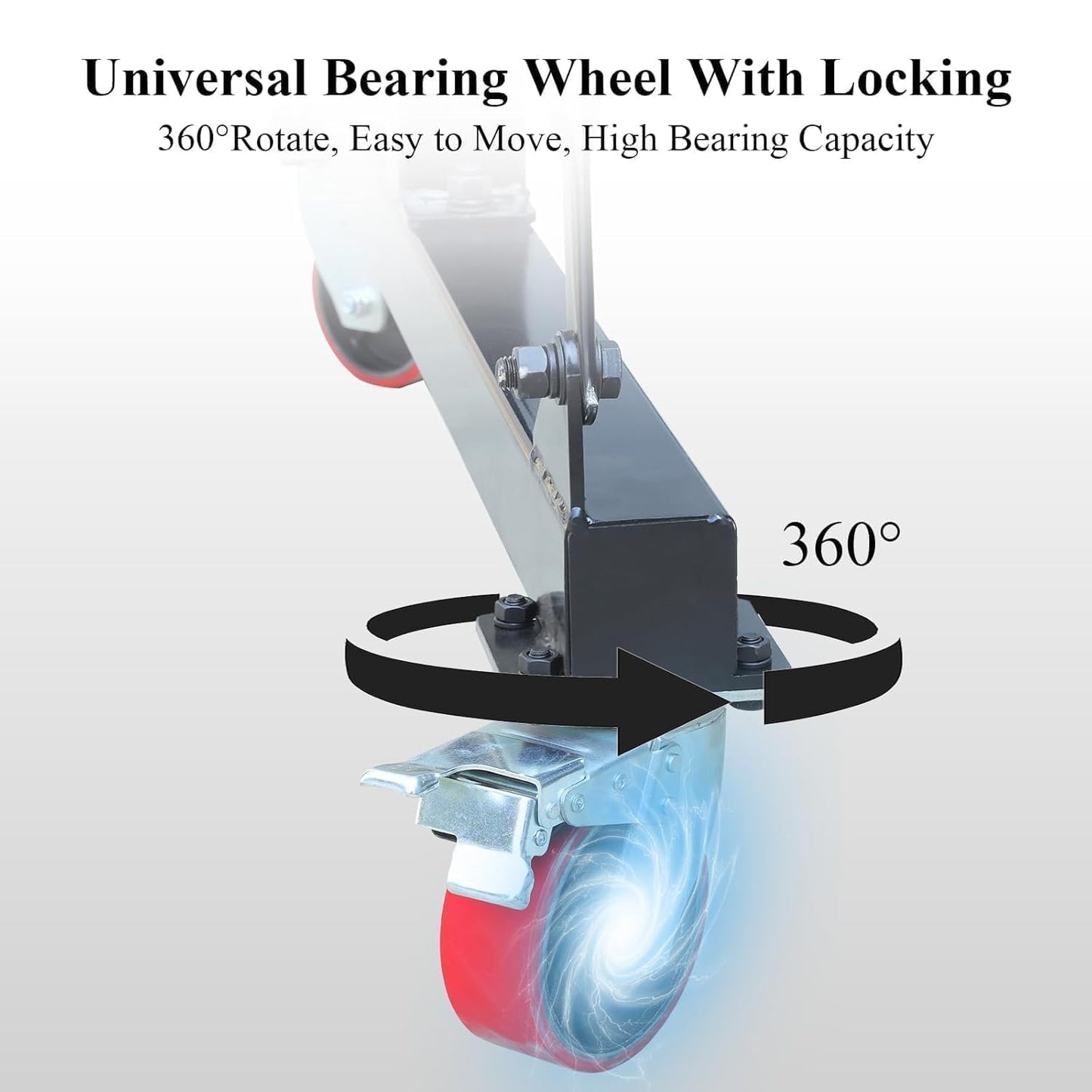 1 Ton Adjustable Height Gantry Crane with Locking Casters - 2200 LBS Heavy Duty Steel Shop Crane for Workshop, Garage, Warehouse