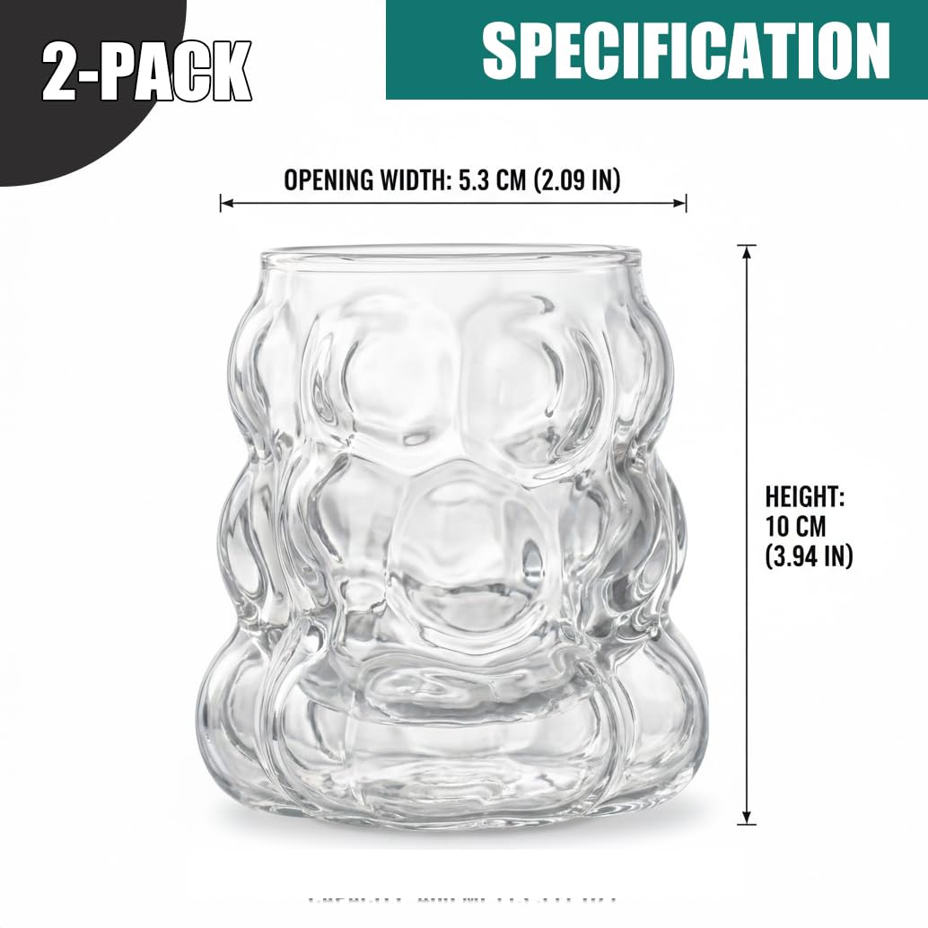 2PCS Crystal Bubble Glass Candle Holders: Votive Tealight Candle Holders