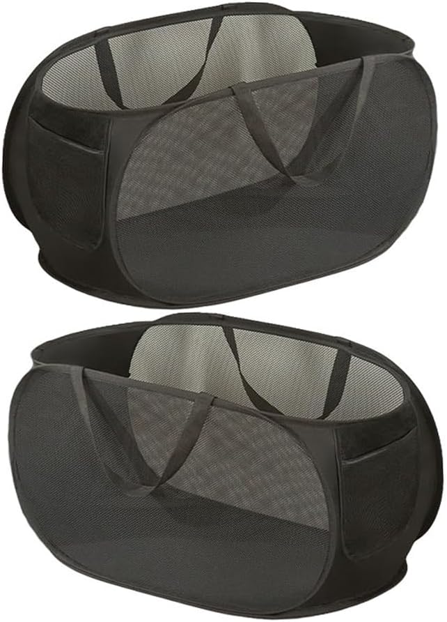 2 Pcs Mesh Popup Laundry Hamper, Opening Laundry Basket, Popup Laundry Basket