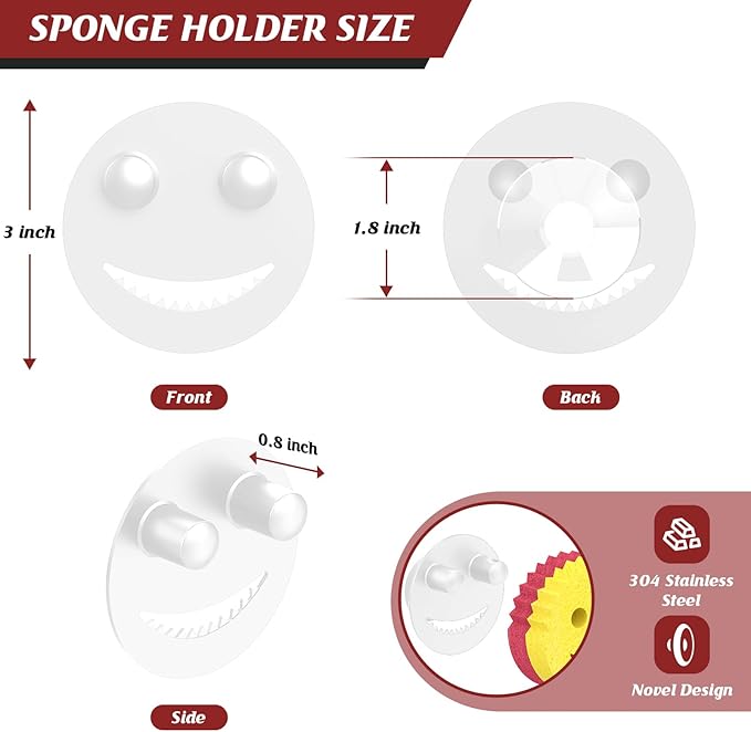 Sponge Holder for Kitchen Sink, Sink Caddy Organizer