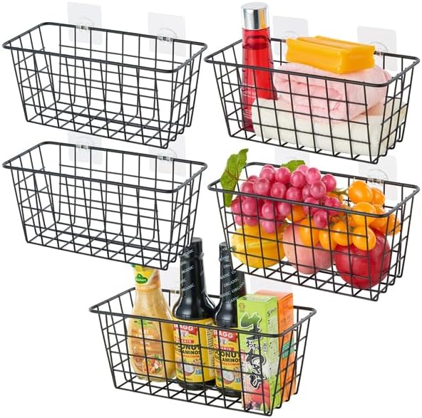 5 Pack Hanging Storage Basket, Bathroom Basket, Household Goods,