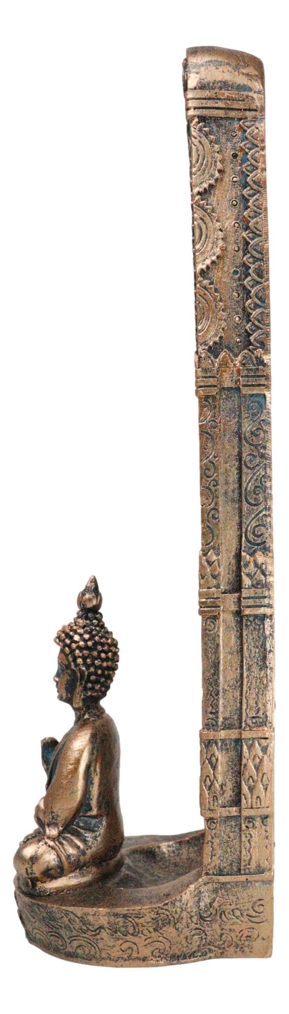 Ebros Gift Ohm Meditating Buddha Gautama with Mandala and Rainbow 7 Chakra Zone Colors Gems Pillar Incense Stick Burner Figurine Feng Shui Zen Yoga Eastern Enlightenment Accent
