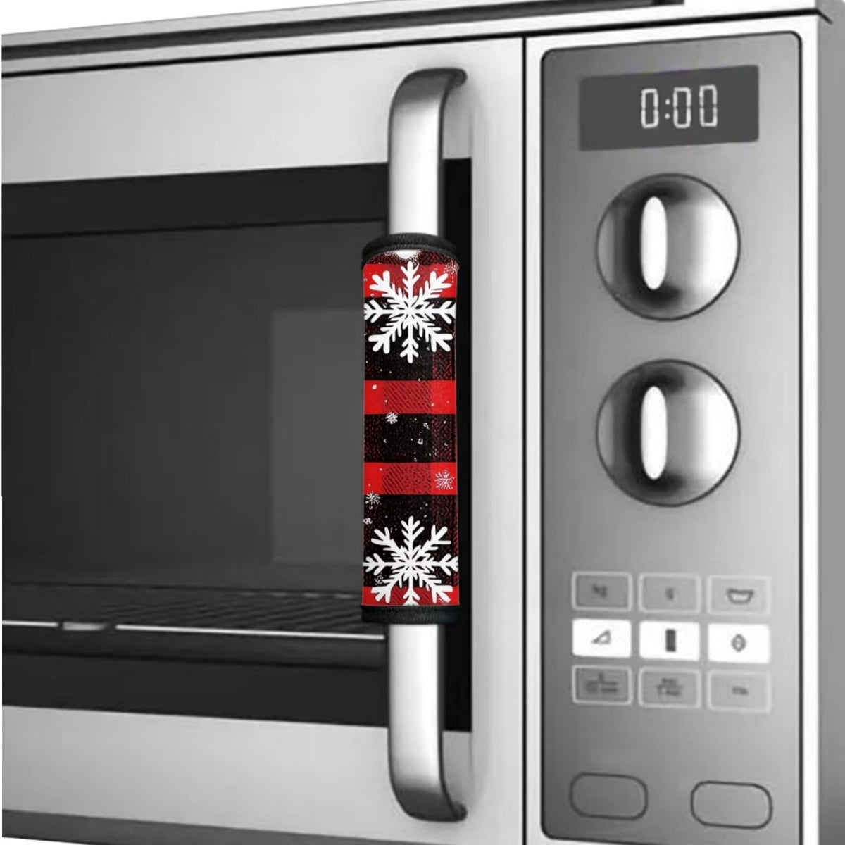 Tutolipy Sunflower Refrigerator Door Handle Cover 8 Pack Buffalo Plaid Christmas Kitchen Decor Keep Appliance Clean Anti-Static for Fridge Dishwashers,Red