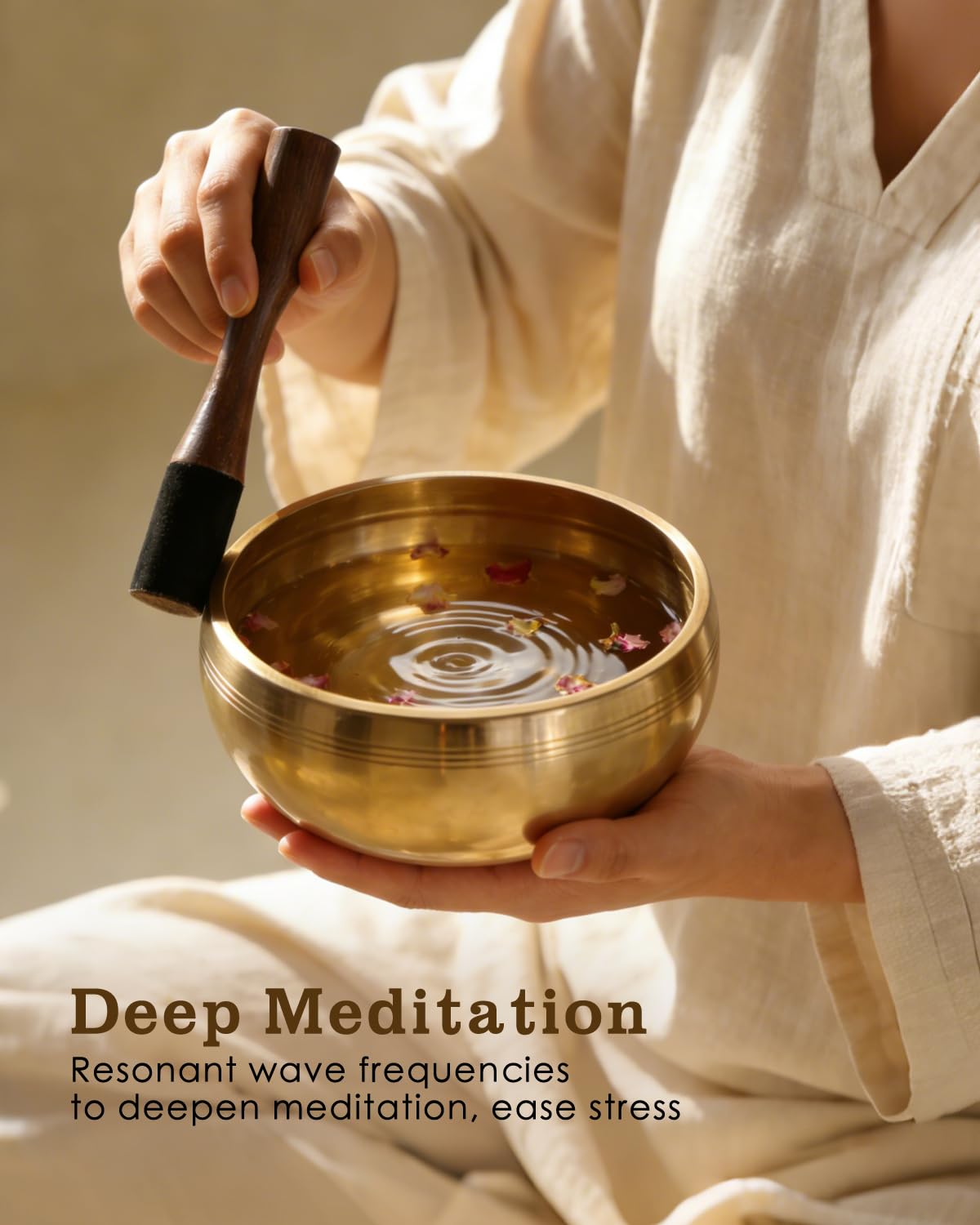 2-Pack Tibetan Singing Bowls Set - 100% Handmade in Nepal, Sound Bowl Meditation Set for Yoga, Chakra Healing, Meditation Gifts, Unique Gifts for Women