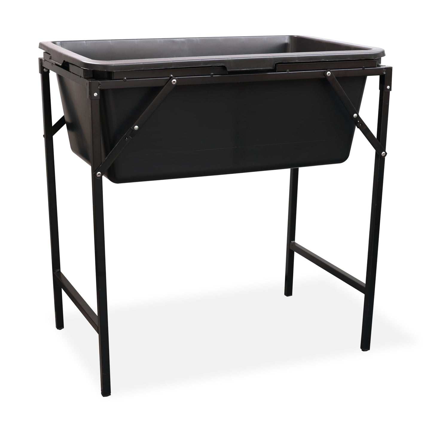 Bortaberg Bathtub With Foldable Metal Stand, Drain Valve for Dogs and Cats Included, Portable, Pet Paddling Pool with a Tap, Plastic Dog Pool, 4 sizes (90L; 78x48x31[cm]+stand)