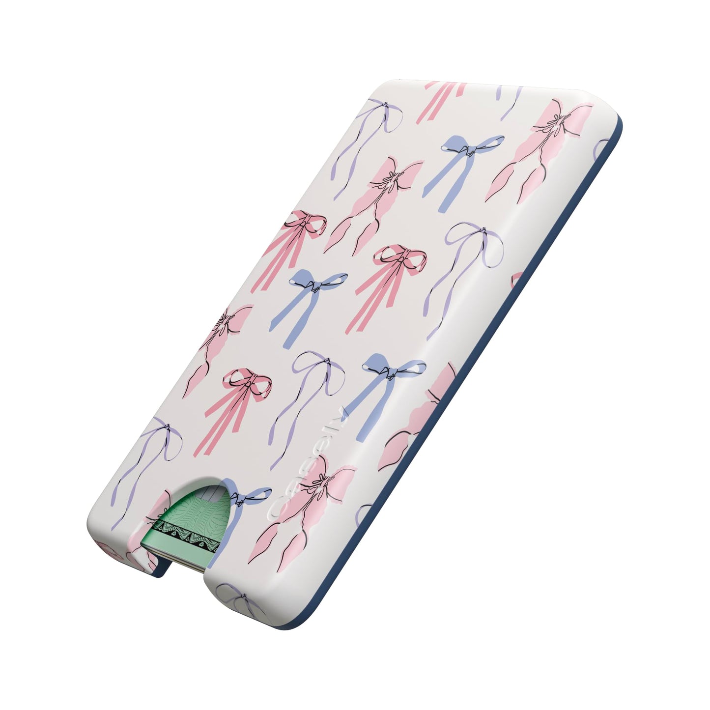 Casely MagWallet | Starfish Wishes | Coral Pink Shimmer | Slim Wallet Card Holder | Compatible with MagSafe | Soft-Touch Hard Silicone | Holds Up to 3 Cards
