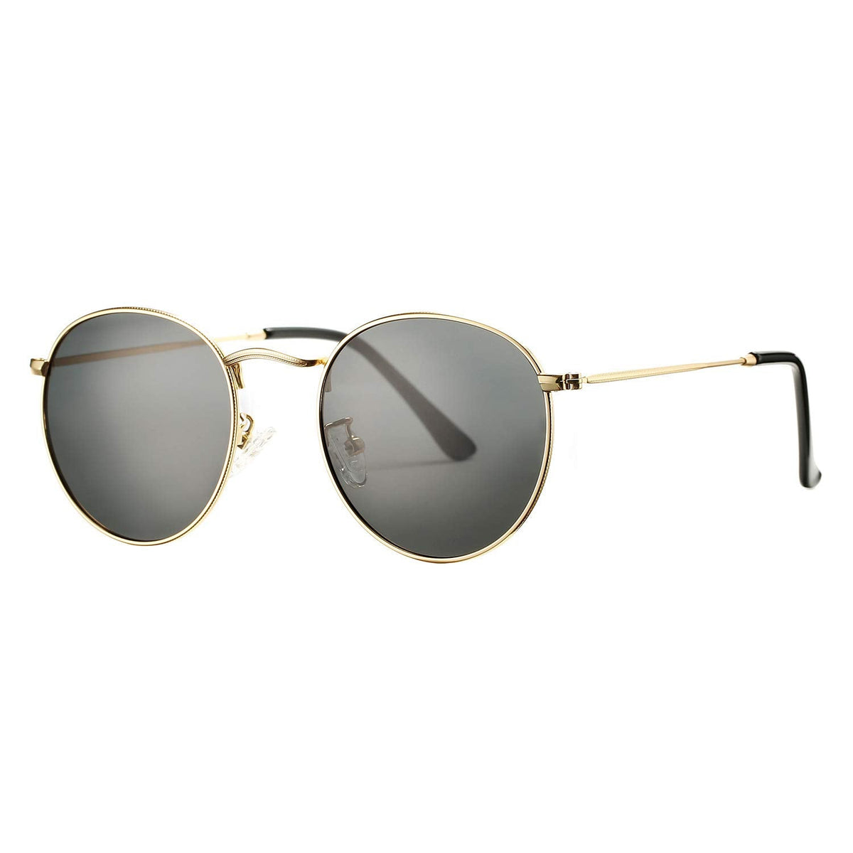 Pro Acme Small Round Metal Polarized Sunglasses for Women Retro Designer Style