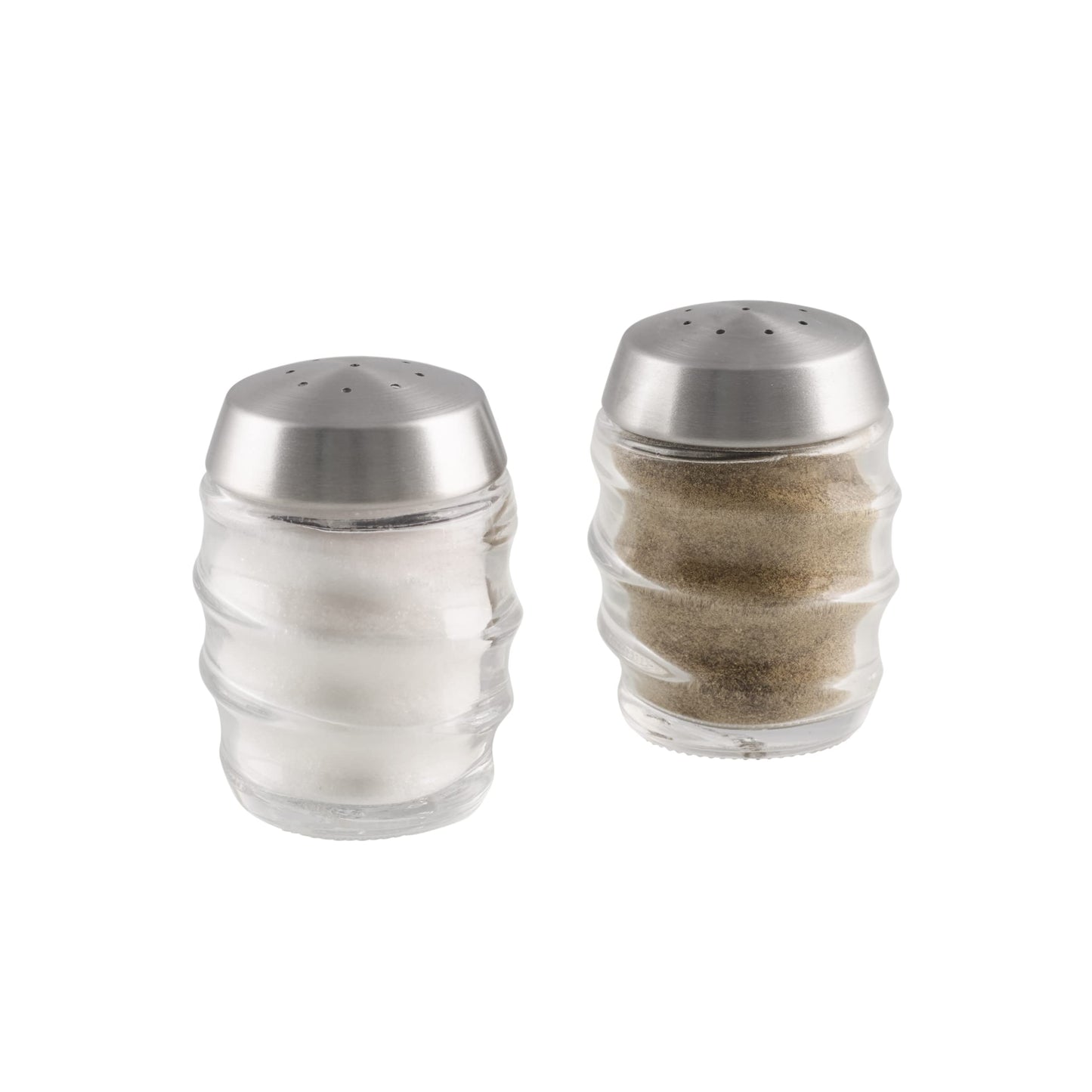 Cole & Mason Bray Salt & Pepper Shaker Set - Wide Neck Salt and Pepper Shakers - Inverted Shaker Set - Partially Filled Spice Tools - Hand Wash Kitchen Tools - Clear