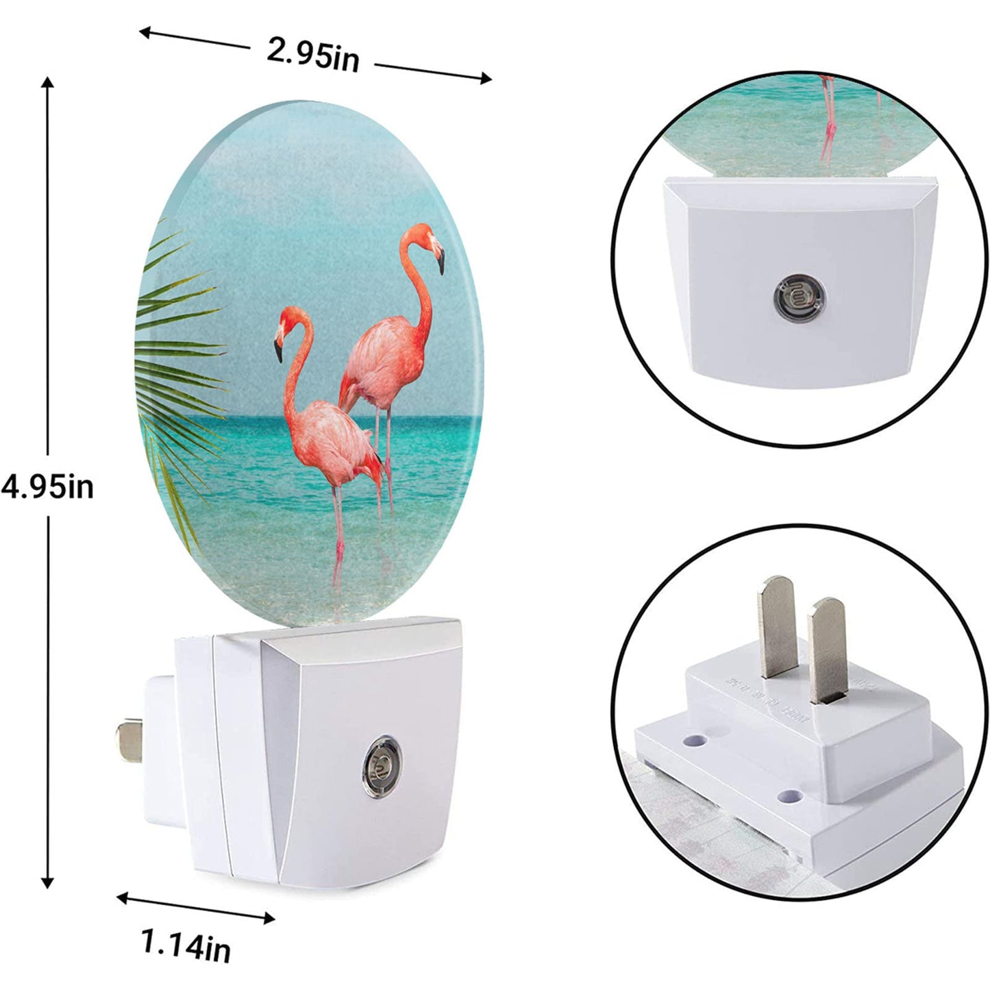 EKOBLA Meditation Plug-in Night Light, Bamboo & Zen Stone Oriental LED Nightlight with Auto On/Off