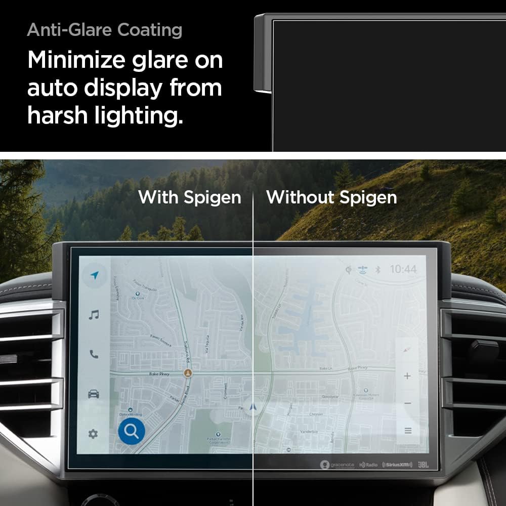 Spigen Tempered Glass Screen Protector [GlasTR Slim] designed for Toyota Tundra(2025-2022), Sequoia(2025-2023), Tacoma(2024/2025), 4Runner(2025) 14 inch Dashboard Touchscreen - Matte/Anti Finger Print