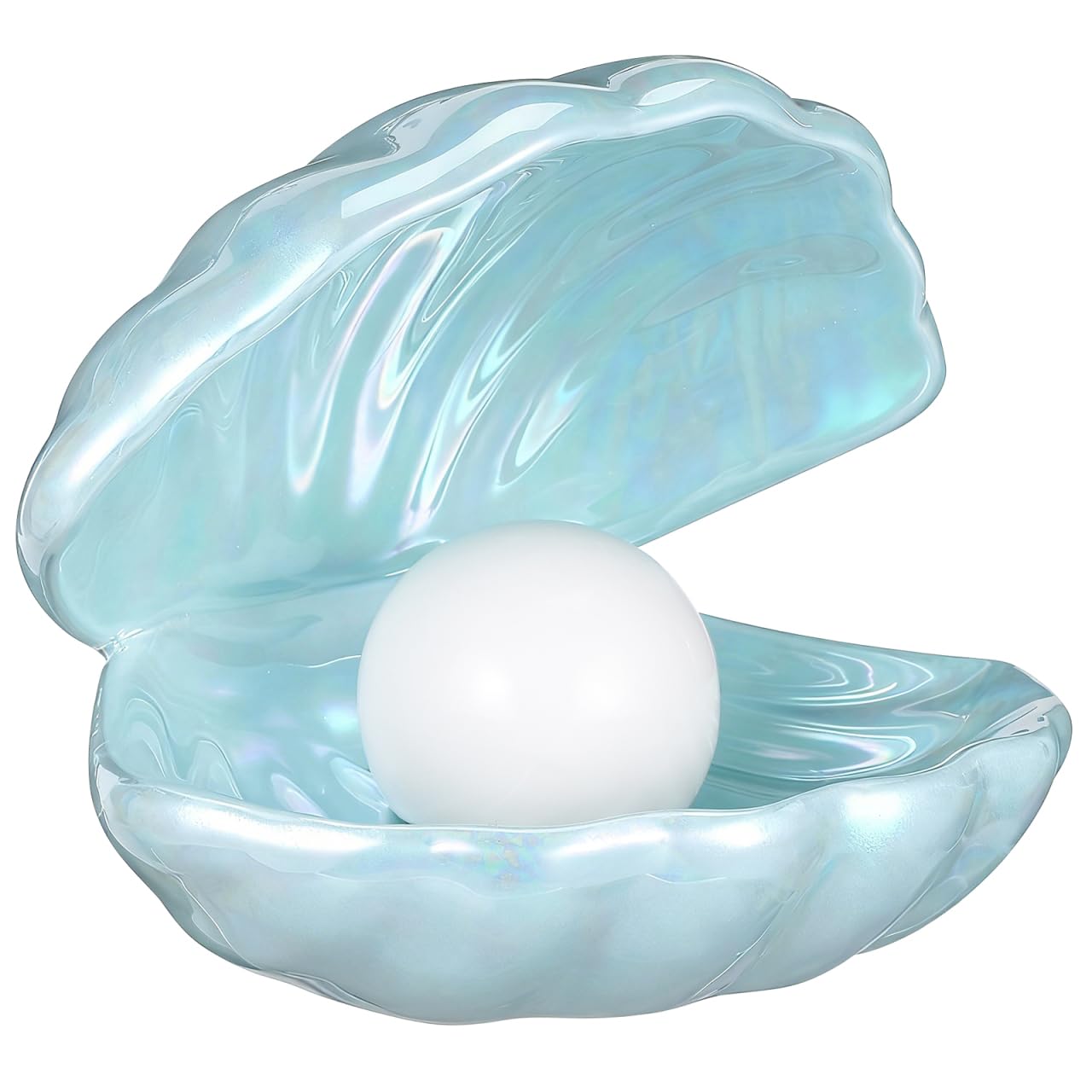 TOYANDONA Shell Lamp Ornaments Decorative Pearl Shell Night Light Table Lamp for Bedroom Living Room 5.31X5.51X6.49 Inch Cozy Home Light Decor