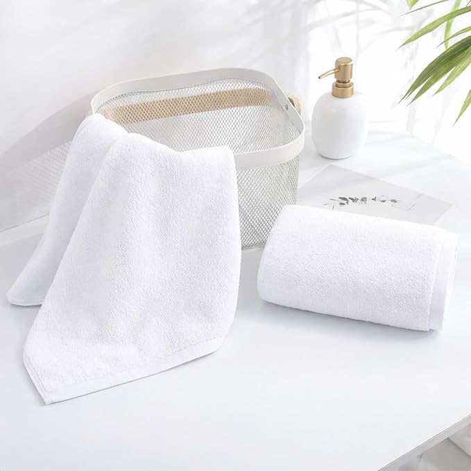 SEMAXE 12 Pack Hand Towels for Bathroom, 100% Cotton Towels