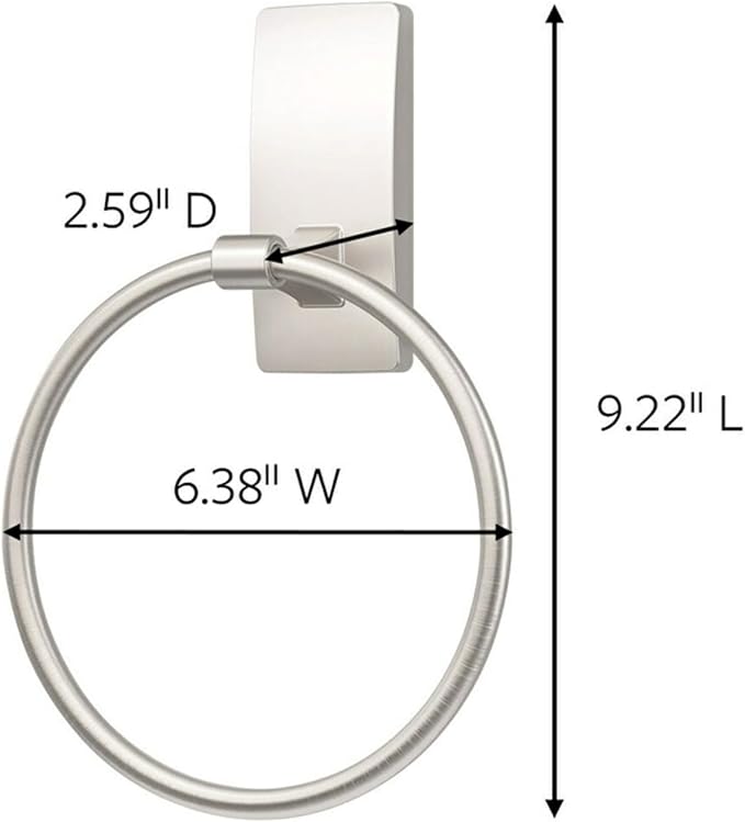 Command Hand Towel Holder Satin Nickel