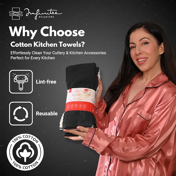 Infinitee Xclusives 100% Cotton Kitchen Towels