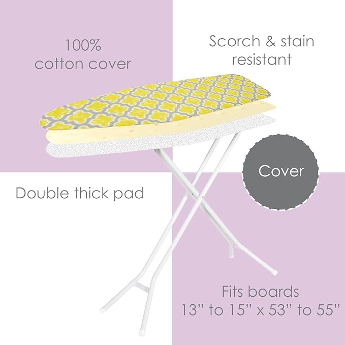 Ironing Board Cover and Pad, 100% Cotton