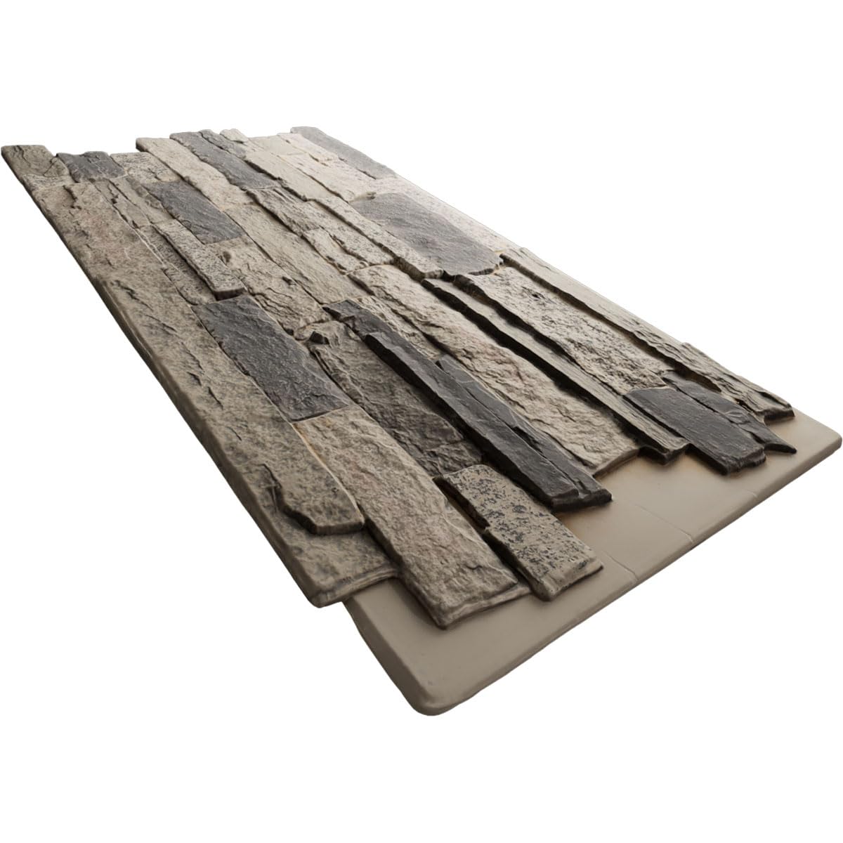 EverStone Acadia Ledge Faux Stone Panel, 49"W x 25 1/2"H x 1 1/4"D, Urban Color