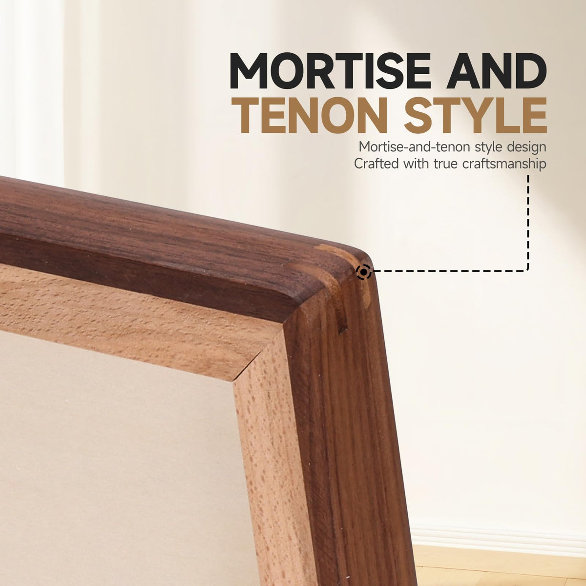3Liangthings Solid American Black Walnut Picture Frame 5x7 4x6, Natural Wood Tabletop Photo Frame with Decorative Joinery Corners, Horizontal or Vertical Display (Walnut, For 5x7 / 4x6 Photo)