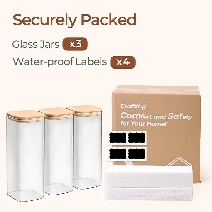 ComSaf 1.9 Qt Glass Storage Containers