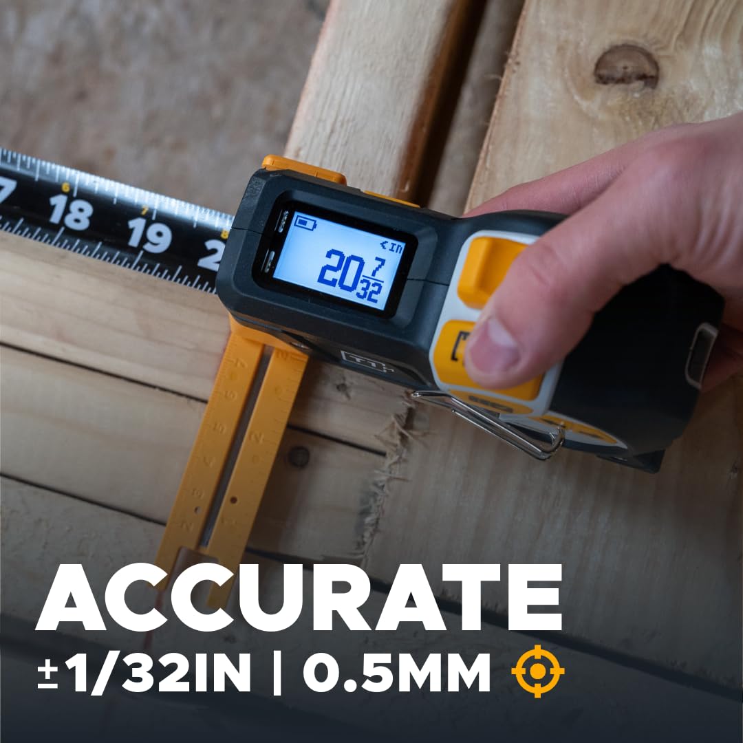 REEKON M1 Caliber Miter Saw Measuring Tool + T1M 16ft Digital Tape Measure Bundle, Digital Measuring & Cutting System, 1/32" Accuracy, Bluetooth Enabled, LCD Displays