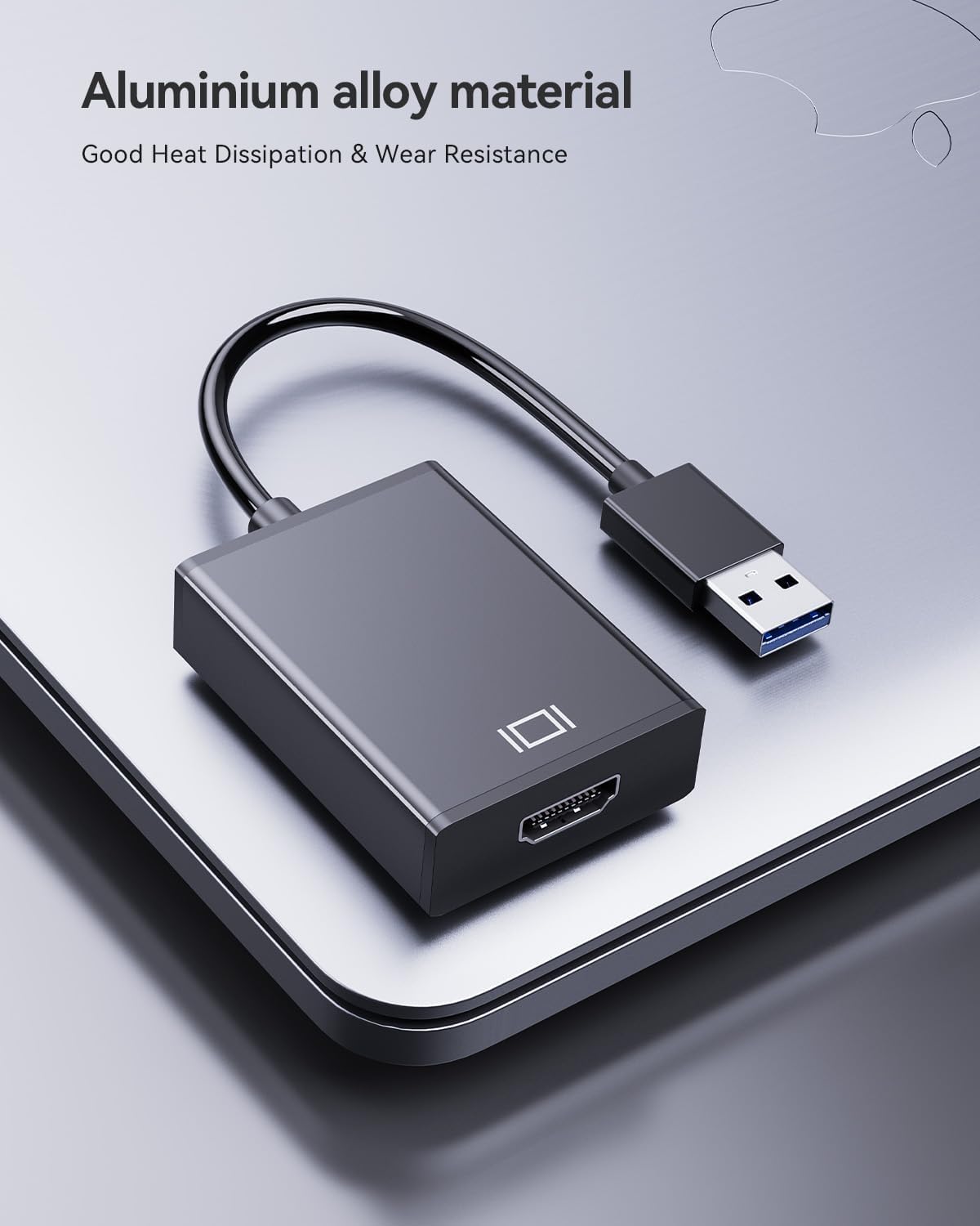 GANA USB to HDMI Adapter, USB 3.0/2.0 to HDMI Audio Video Adapter, HD 1080P Video Graphics Cable Converter for PC, Laptop HDTV TV compatible with Windows XP/10/8/7-Black