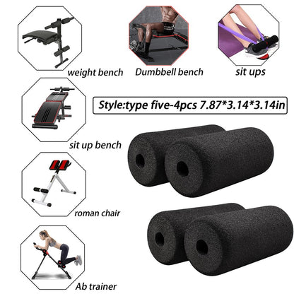 Foot Foam Pads Rollers(7.87in*3.14in*3.14in) for Exercise Machine, Inversion Table, Workout Bench, Sits Ups Replacement Parts, Home Gym Accesories