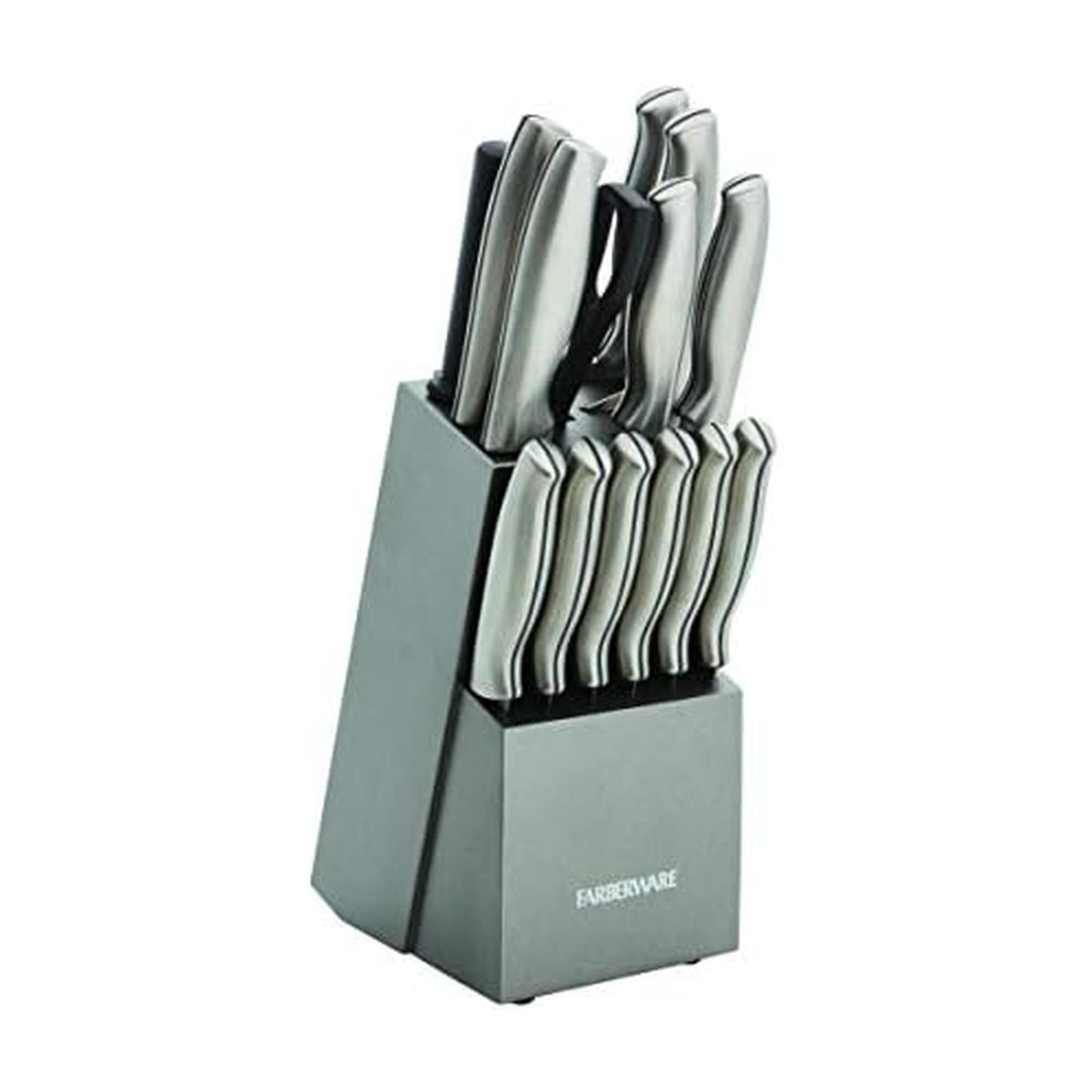 Farberware Juego de cuchillos de acero Inoxidable con sello bloque de 15 piezas