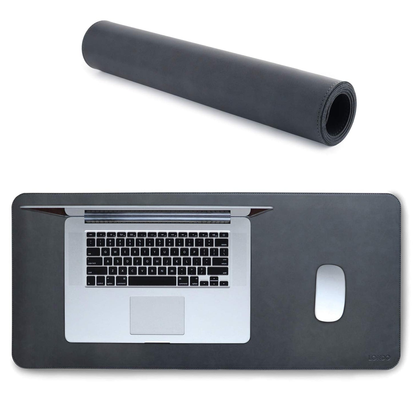 LONDO OTTO430 Leather Extended Mousepad - Desk Mat, Gray, L