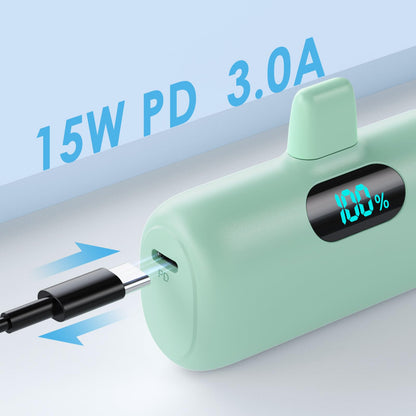 Small Portable Charger for iPhone,Upgraded 5000mAh PD Fast Charging Power Bank,Mini Battery Pack Backup Charger Compatible with iPhone 14/14 Pro Max/13/13 Pro/12 Pro/11/XS/XR/X/8/7/6 etc-Black