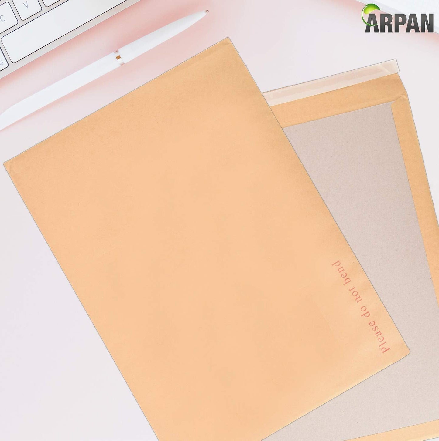 Arpan 457mm x 324mm A3 C3 Manilla Hard Board Backed Envelopes Do Not Bend (Pack of 50)