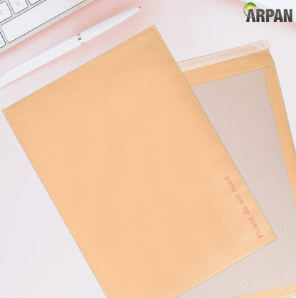Arpan 457mm x 324mm A3 C3 Manilla Hard Board Backed Envelopes Do Not Bend (Pack of 50)