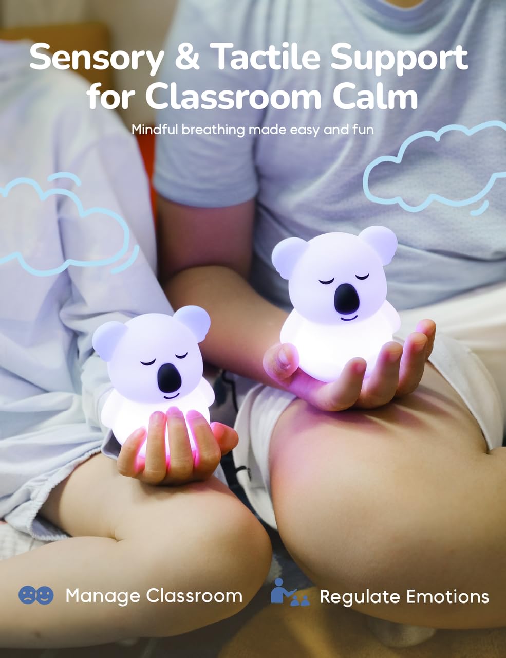 Mini Breathing Pal 'Kyle' - Mindfulness Breathing Light, Guided Visual Meditation Breathing Light, Anxiety Relief Items for Calm Down Corner/Meditation/Sleep Aid for Adult/Kid